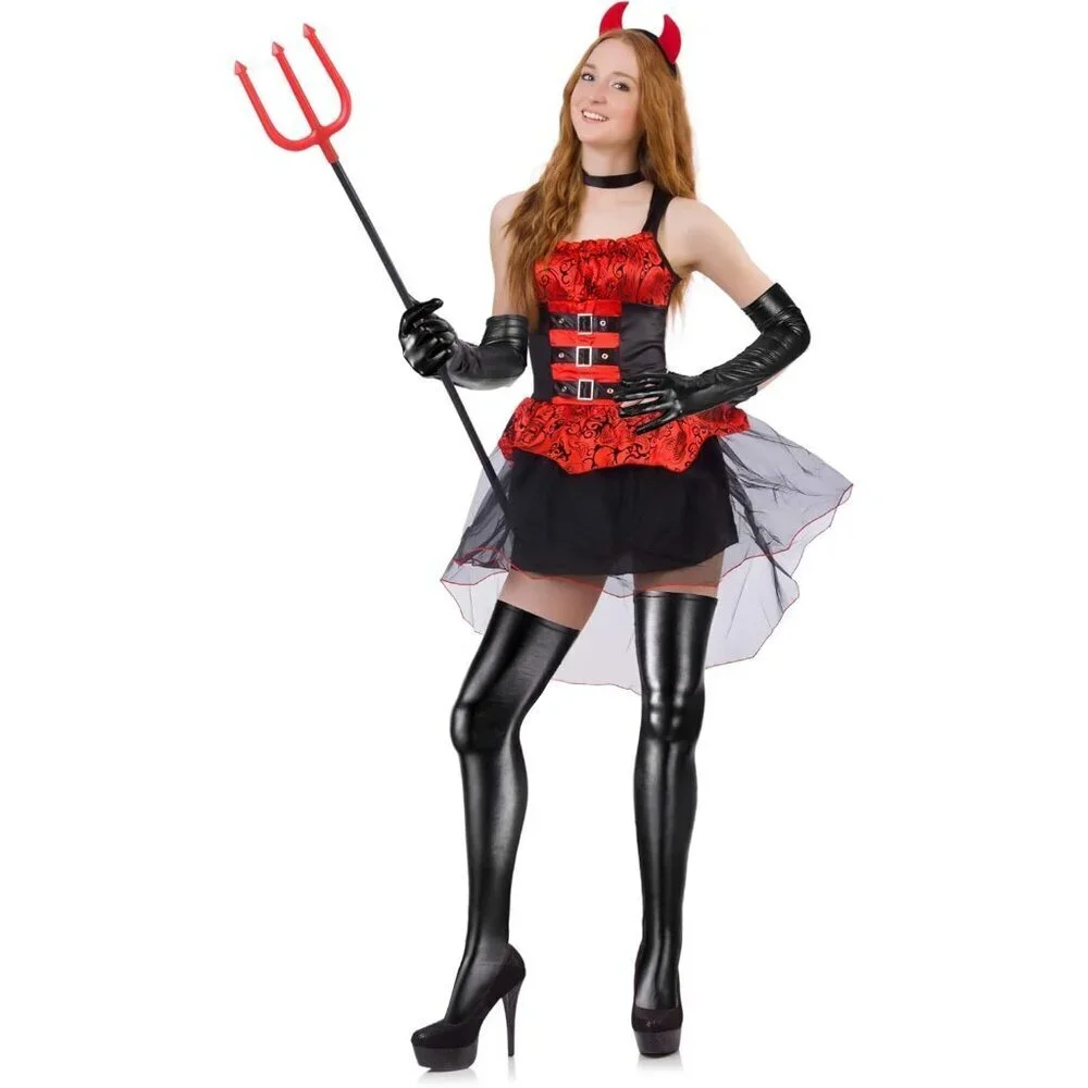 Women's Shiny Wet Look Gloves Stockings Halloween Costume Accessories